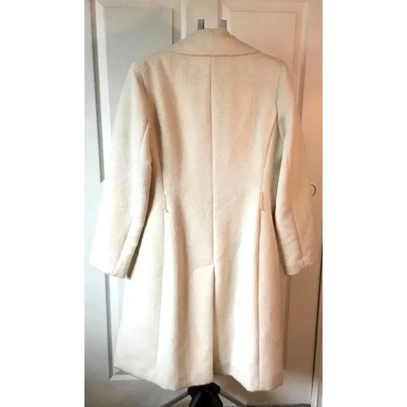Katherine Kelly Ivory Alpaca Wool Blend Car Coat Women’s SZ 10 - Picture 4 of 7